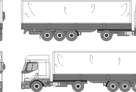 Renault Primium truck - drawings, dimensions, pictures