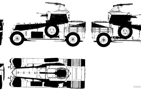 Rolls Royce Silver Ghost Armoured Car Pattern truck (1920) - drawings, dimensions, pictures