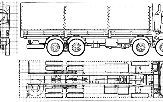 Грузовик Saurer 5 DF 8x4 (1978) - чертежи, габариты, рисунки