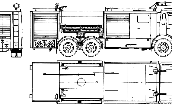 Грузовик Saviem SM340 Rosenbauer Fire Truck (1982) - чертежи, габариты, рисунки