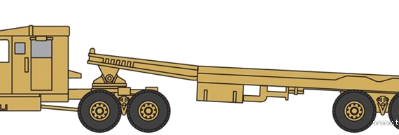 Scammel Tank Transporter truck - drawings, dimensions, pictures