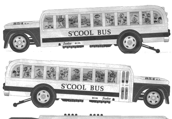 Грузовик School Bus Dragster - чертежи, габариты, рисунки