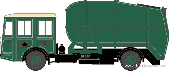 Shelvoke & Drewry Dustcart truck - drawings, dimensions, pictures