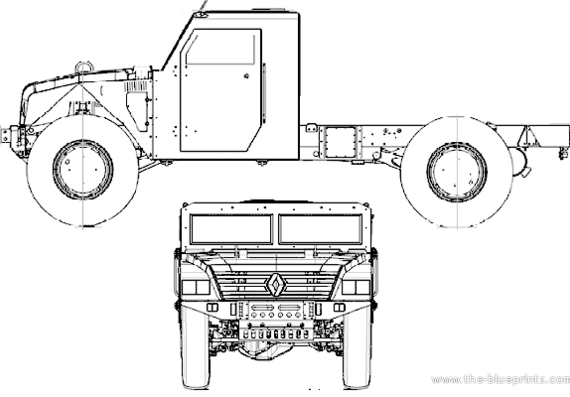 Грузовик Sherpa 3A Renault Armoured Vehicle - чертежи, габариты, рисунки