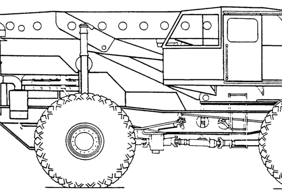 Smith 10-Ton Rough Terrain Crane truck - drawings, dimensions, pictures