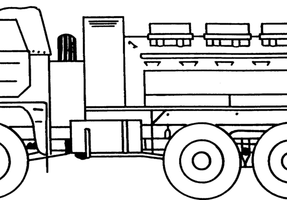 Truck Star-66 + Decontamination Apparatus - drawings, dimensions, pictures