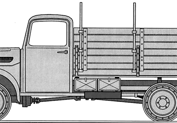 Truck Steyr 1500 - drawings, dimensions, pictures