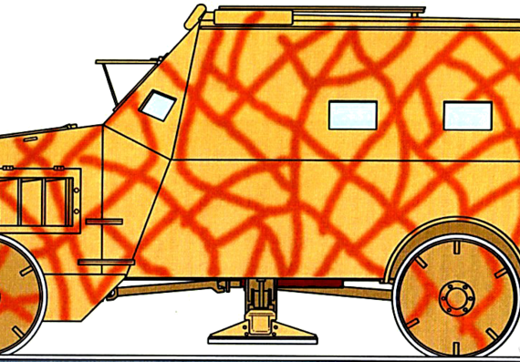 Steyr 1500 Armoured truck - drawings, dimensions, pictures
