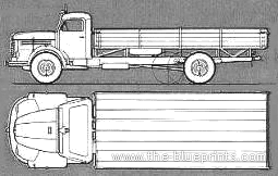 Truck Steyr 586 - drawings, dimensions, pictures