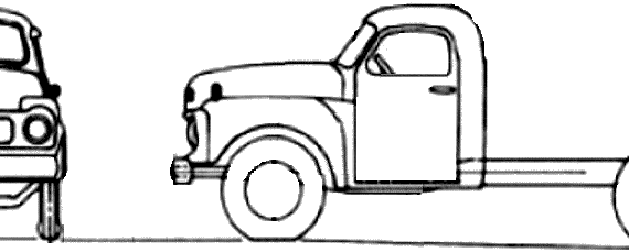 Грузовик Studebaker Transtar (1961) - чертежи, габариты, рисунки