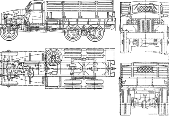 Studebaker US-6 truck (1944) - drawings, dimensions, pictures