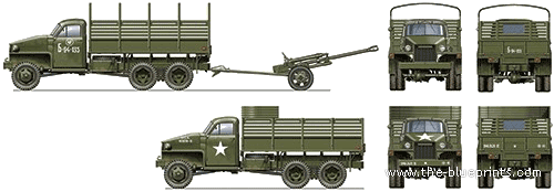 Studebaker US6 2.5ton truck - drawings, dimensions, figures