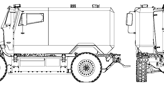 Supacat SPV400 truck - drawings, dimensions, figures