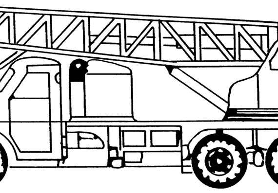 Грузовик Tatra-1 =11 NR + Mobile Crane AY-6 - чертежи, габариты, рисунки