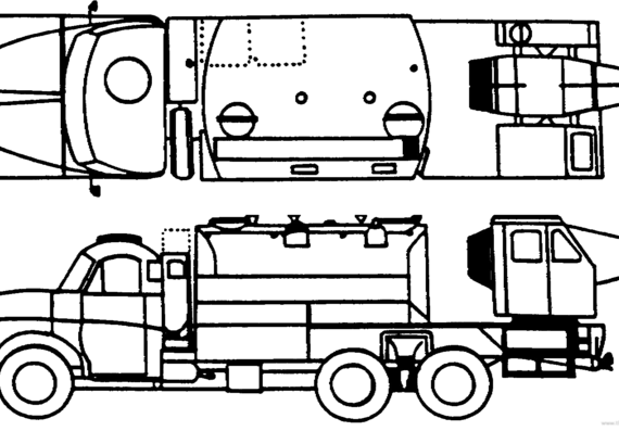 Truck Tatra 148 + Decontamination Apparatus TZ-74 - drawings, dimensions, figures