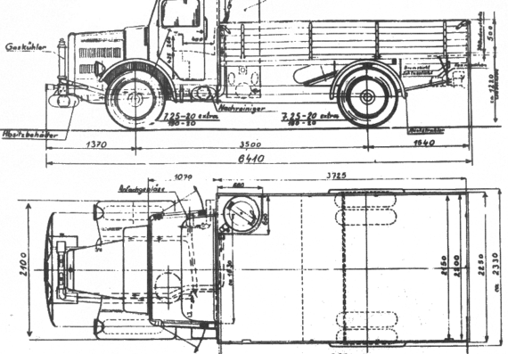 Tatra 27 drawing truck - drawings, dimensions, pictures