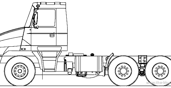 Грузовик Tatra Jamal T163-380RK4 6x6 (2007) - чертежи, габариты, рисунки