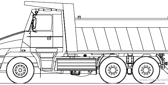 Грузовик Tatra Jamal T163-380SK4 6x6 (2007) - чертежи, габариты, рисунки