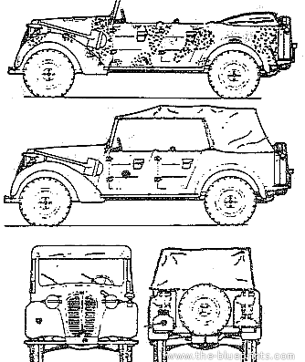 Tatra T-57K truck (1943) - drawings, dimensions, pictures