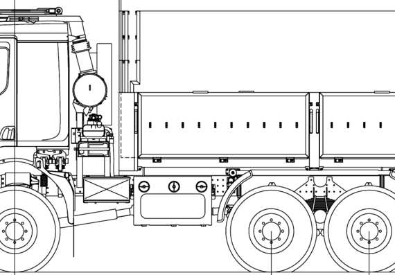 Tatra T810-1R0R26 13 177 1R 6x6 truck (2014) - drawings, dimensions, figures