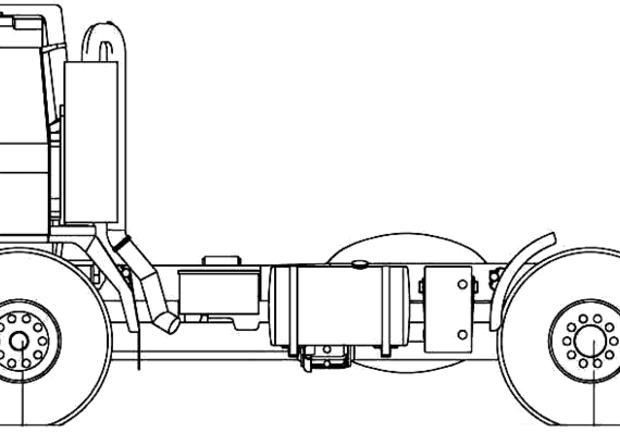 Грузовик Tatra T815-25RR45 4x4 (2007) - чертежи, габариты, рисунки