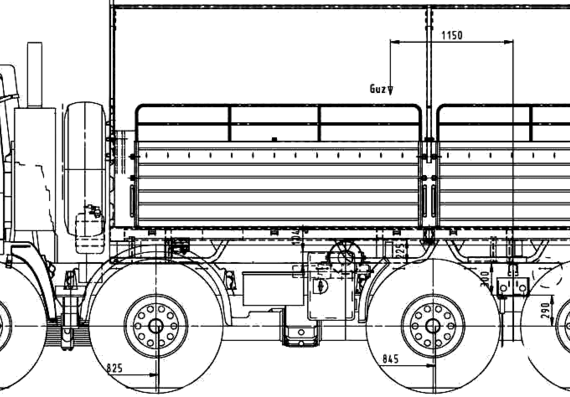 Tatra T815-26OR84 8x8 truck (2007) - drawings, dimensions, figures