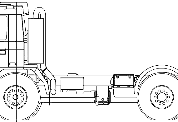Грузовик Tatra T815-26WR45 4x4 (2007) - чертежи, габариты, рисунки
