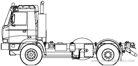 Грузовик Tatra T815-2x0R45 (2007) - чертежи, габариты, рисунки