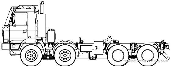 Грузовик Tatra T815-2x0R84 (2007) - чертежи, габариты, рисунки