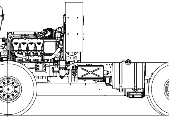 Грузовик Tatra T815-7A0R59 19 240 4x4 (2014) - чертежи, габариты, рисунки