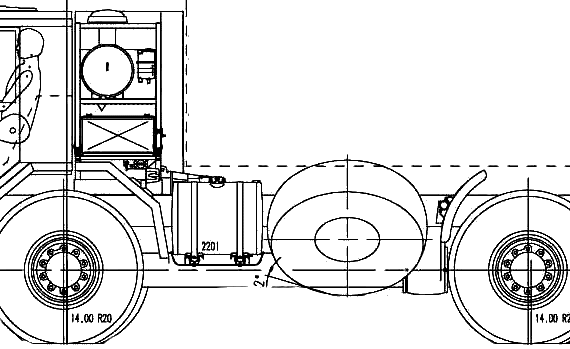 Tatra T815-7BOR42 4x4 truck (2007) - drawings, dimensions, figures
