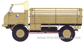 Tatra T 805 Cargo Soft Top truck - drawings, dimensions, pictures
