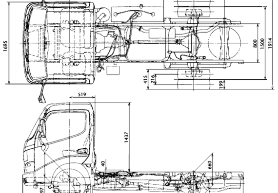 Toyota Dyna 150L truck (2013) - drawings, dimensions, pictures