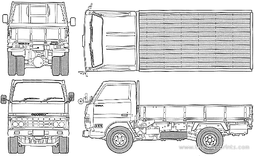 Toyota Dyna 2-ton truck - drawings, dimensions, pictures