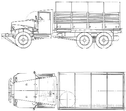 Грузовик Toyota HQ-15 6x6 (1960) - чертежи, габариты, рисунки