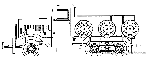 Toyota Type 100 truck - drawings, dimensions, figures
