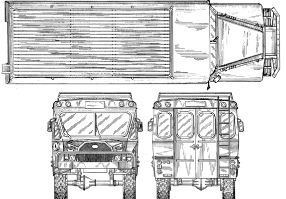 Грузовик Truck 01 - чертежи, габариты, рисунки