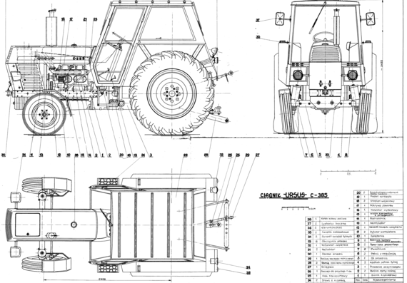 Truck URSUS C-385 - drawings, dimensions, figures