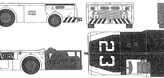 Грузовик USN A-S32A-32 Tractor - чертежи, габариты, рисунки