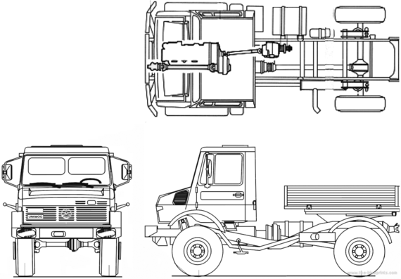 Truck Unimog 1650 - drawings, dimensions, pictures