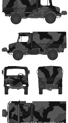 Unimog 2t GL truck (1984) - drawings, dimensions, pictures