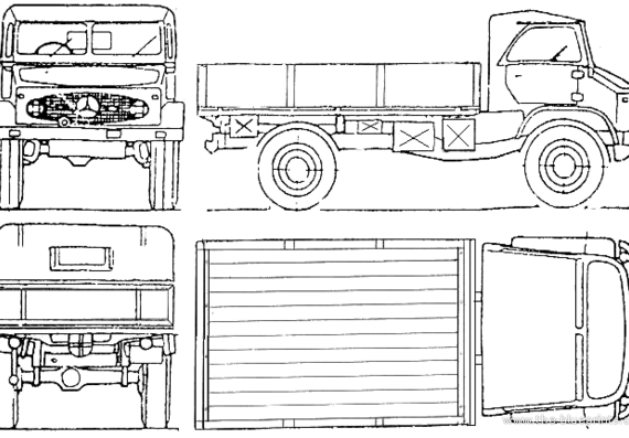 Truck Unimog 404 - drawings, dimensions, figures