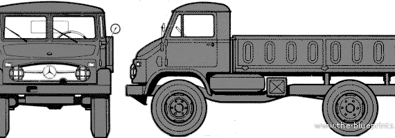Грузовик Unimog S404-2 - чертежи, габариты, рисунки