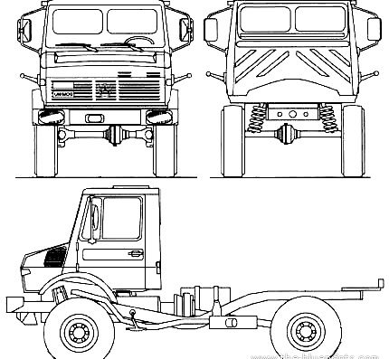 Unimog U1300 truck (2008) - drawings, dimensions, pictures