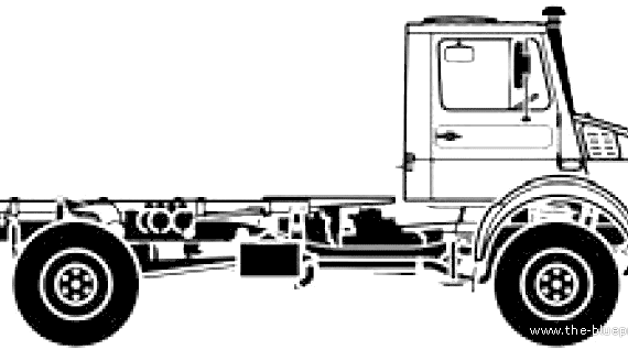 Грузовик Unimog U3000 LWB (2008) - чертежи, габариты, рисунки