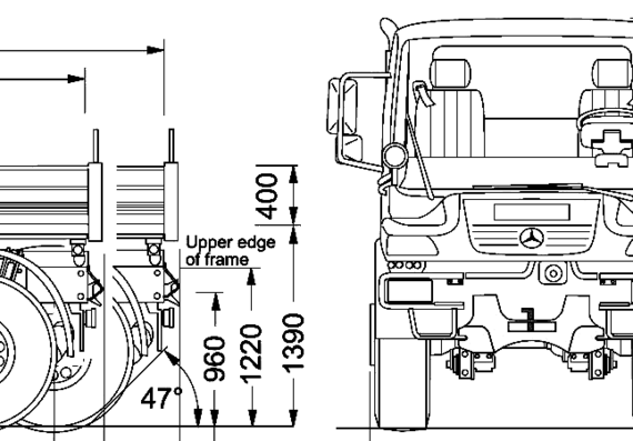 Unimog U400 truck (2008) - drawings, dimensions, pictures
