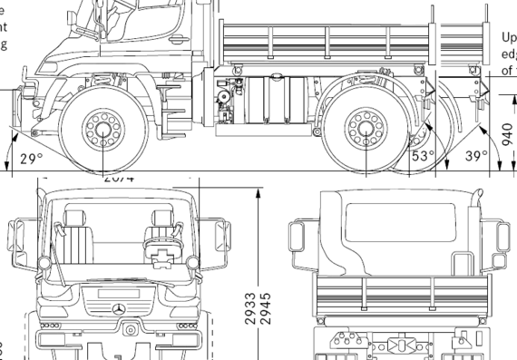 Unimog U500 truck (2008) - drawings, dimensions, pictures