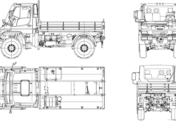 Unimog U500 Long truck (2005) - drawings, dimensions, pictures