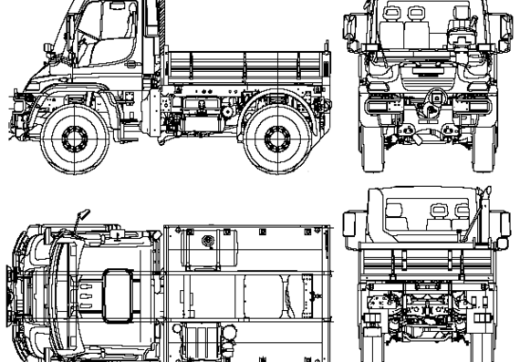 Unimog U500 Short truck (2005) - drawings, dimensions, pictures