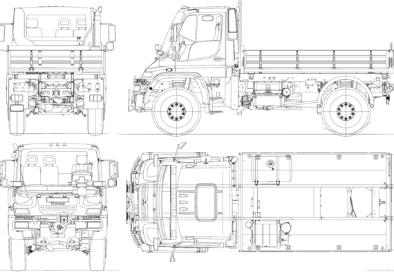 Unimog U500 lwb truck (2008) - drawings, dimensions, pictures